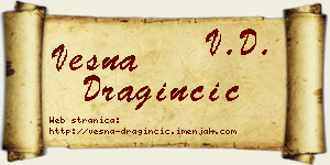 Vesna Draginčić vizit kartica